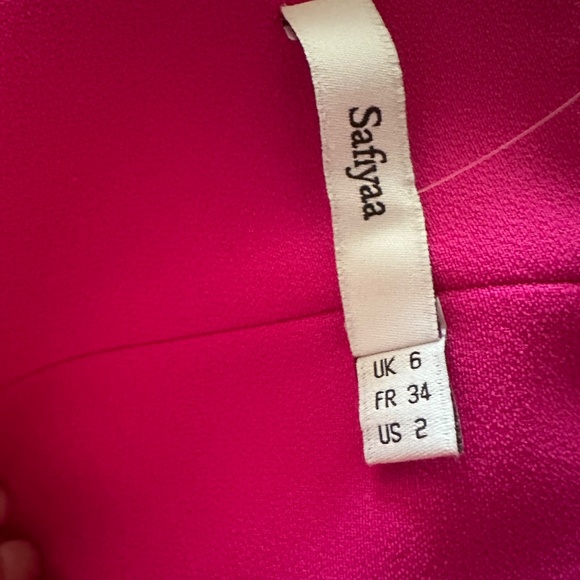 Safiyaa Vittoria Off the Shoulder Feather Dress Pink Midi Dress US sz 2 (FR 34) - Picture 10 of 12